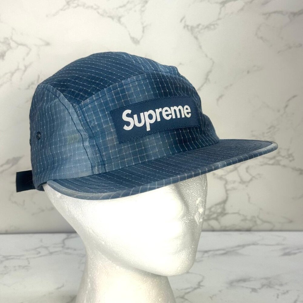 Supreme Tie Dye Ripstop Camp Cap Navy Blue